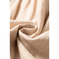 Jet Stream Linen Embroidery Split Neck Pom Pom Ruffle Sleeves Flowy Short Dress - L thumbnail