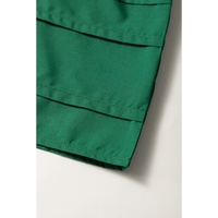 Green Stripe Woven Ruffled Sleeveless Mini Dress - L thumbnail