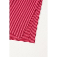 Red Stripe Criss Cross Side Slits Slim Fit Sleeveless Midi Dress - L thumbnail