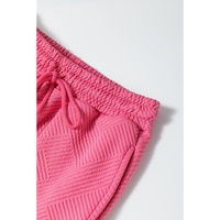 Strawberry Pink Ultra Loose Textured 2pcs Slouchy Outfit - M thumbnail