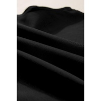 Black Ricrac Trim Tank Top Elastic Waist Shorts Set - S thumbnail