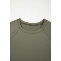 Seagrass Raw Hem Loose Tee and Wide Leg Pants Set - L thumbnail