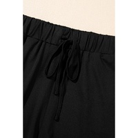 Black Contrast Trim Tee and Shorts Set - L thumbnail