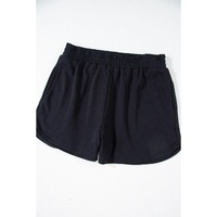 Black Sequined COFFEE Loose Fit Sweatshirt and Shorts Set - L thumbnail