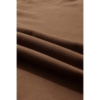 Coffee Solid Color High Low Pullover and Skinny Pants Set - M thumbnail