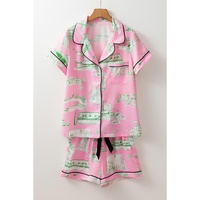 Pink Holiday Resort Short 2pcs Pajama Set - XL thumbnail