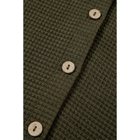 Four Leaf Clover Solid Color Textured Buttoned Shirt and Casual Pants Set - S thumbnail