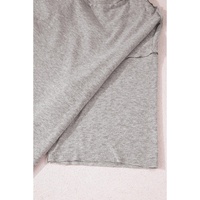 Gray Solid Color Loose Tee 2 Piece Shorts Set - L thumbnail