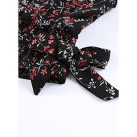 Azura Exchange Floral Ruffled Crop Top and Maxi Skirt Set - M thumbnail