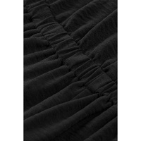 Black Knotted Backless Elastic Waist Sleeveless Romper - XL thumbnail