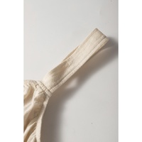 Beige Ruched High Waist Sleeveless Wide Leg Jumpsuit - XL thumbnail