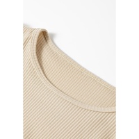 Apricot Ribbed Balloon Sleeve Bodysuit - XL thumbnail