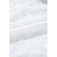 White Lace Ruffled High-low Hem Midi Skirt - L thumbnail
