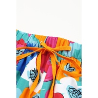 Azura Exchange Floral Print Drawstring Waist Casual Shorts - L thumbnail