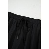 Black Drawstring High Waist Lined Tennis Skorts - M thumbnail