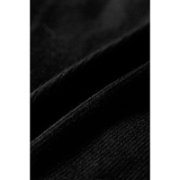 Black A-line Draped High Waist Phone Pocket Lined Skort - S thumbnail