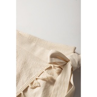 Apricot Tassel Trim Wrap Knot Side Bohemian Style Mini Skort - S thumbnail