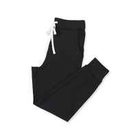 Black Drawstring Waist Pocketed Joggers - M thumbnail