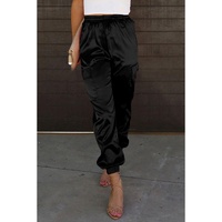 Azura Exchange Pocketed Satin Drawstring Pants - S thumbnail