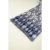 Blue Boho Pattern Print High Waist Wide Leg Loose Pants - M thumbnail
