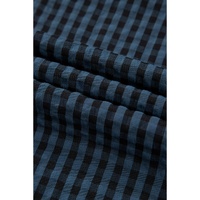 Sail Blue Plaid Print Buttoned Pocketed High Waist Overall - L thumbnail