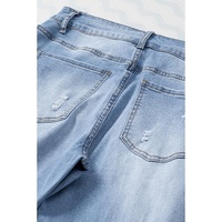 Azura Exchange Distressed Jeans with Buttoned Pockets - S thumbnail