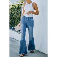 Azura Exchange Distressed Bell Bottom Denim Pants - M thumbnail
