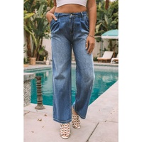 Azura Exchange Relaxed Fit Denim Trousers - 10 US thumbnail