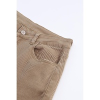 Azura Exchange Khaki High Waist Flare Jeans - 8 US thumbnail