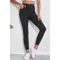 Black Skinny Fit Ankle High Waist Jeans - XL thumbnail