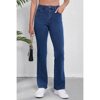 Ashleigh Blue Mid Waist Stretchy Knit Casual Bootcut Jeans - XL thumbnail