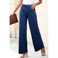 Sail Blue Medium Wash Straight Leg Loose Casual Jeans - L thumbnail
