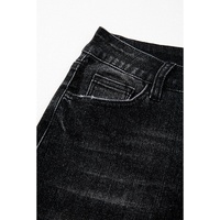 Carbon Grey Mineral Wash Raw Hem High Waist Flared Jeans - 4 US thumbnail