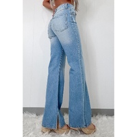 Myosotis High Rise Shift Slit Leg Straight Jeans - 14 US thumbnail