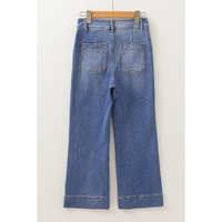 Ashleigh Blue Mineral Wash High Waist Bell Bottom Crop Jeans - 10 US thumbnail