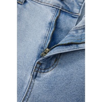 Beau Blue Bowknot Decor Boyfriend Cargo Jeans - 8 US thumbnail