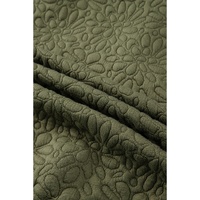 Jungle Green Floral Quilted Jacket - M thumbnail
