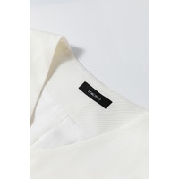 White Solid Color Button up V Neck Suit Vest - 2XL thumbnail