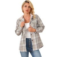 Khaki Plaid Removable Hood Buttoned Shacket - 2XL thumbnail