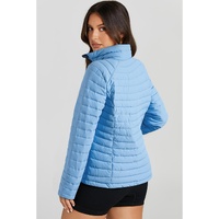 Myosotis Solid Color Quilted Zip-up Puffer Jacket - XL thumbnail