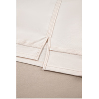 Beige Pearl Decor Crew Neck Half Sleeve Plus Size T Shirt - 4X thumbnail