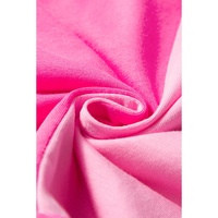 Bright Pink Colorblock Patchwork Short Sleeve Buttons Plus Size Henley Top - 3X thumbnail