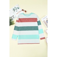 Green Plus Size Colorblock Pullover Top - 2X thumbnail