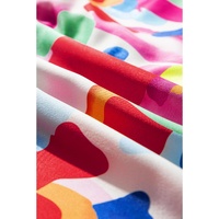 Colorful Brush Stroke Printed Plus Size Button Split Neck Blouse - 2X thumbnail