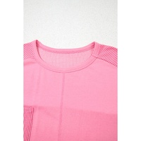 Bonbon Corded Patchwork Pocketed Plus Size T Shirt - 1X thumbnail