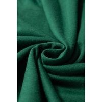 Dark Green Round Neck Rolled Sleeve Plus Size T-shirt - 2X thumbnail