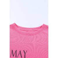 Pink May Contain Wine Crew Neck Plus Size Sweatshirt - 2X thumbnail