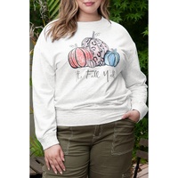 Azura Exchange Gray Pumpkin Graphic Plus Size Pullover Sweatshirt - 1X thumbnail