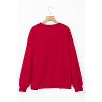 Fiery Red Christmas Ho Ho Ho Graphic Plus Size Sweatshirt - 4X thumbnail