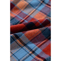 Red Plus Size Plaid Print Buttoned Shirt - 1X thumbnail